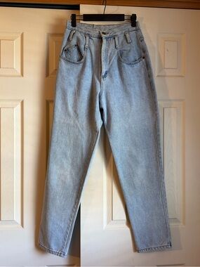 Vintage Boogies Diner Women's High Rise Tapered Jeans Size 7 Light Wash Rare